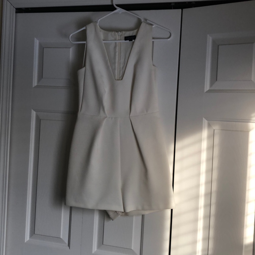 TOPSHOP Square Plunge Sleeveless Romper